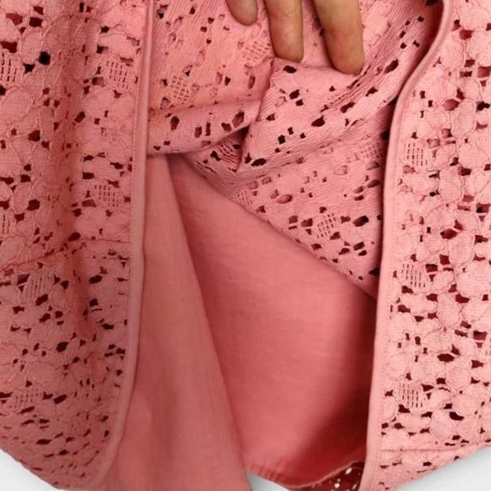 Ann Taylor Womens Dress Sz 8 Rose Pink Lace Cotto… - image 7
