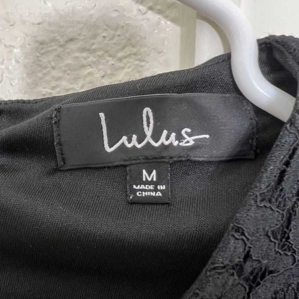Lulu’s Favorite Flair Black Floral Lace Flounce S… - image 4