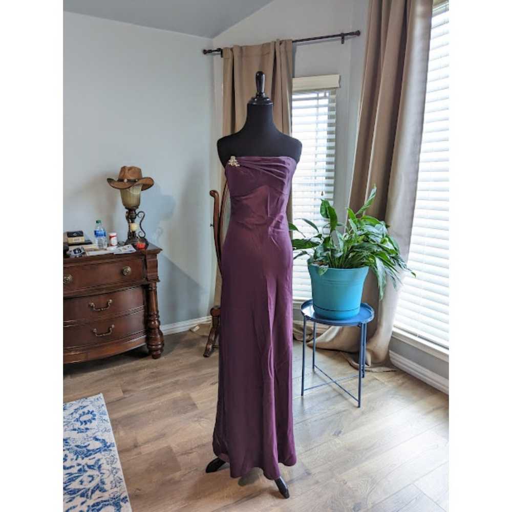 David's Bridal - Purple strapless formal gown Siz… - image 3