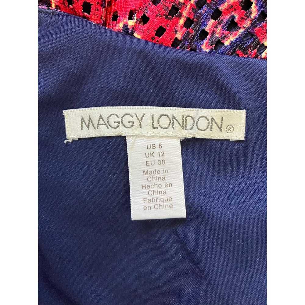 Stunning Maggy London Dress Purple Pink Navy Size… - image 4