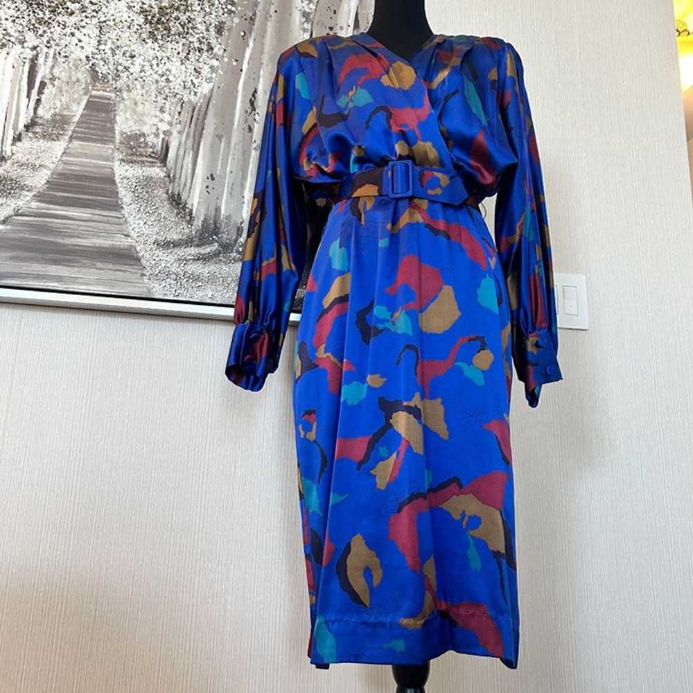 Vintage Enrico Gelini Womens 100% Silk Dress - Si… - image 3