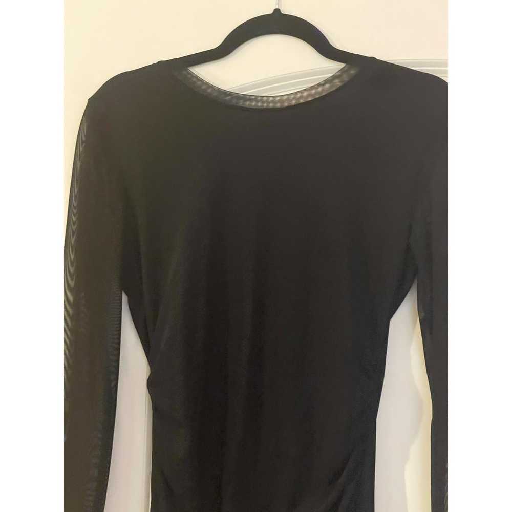 Dress - black Midi  with light weight mesh overla… - image 2