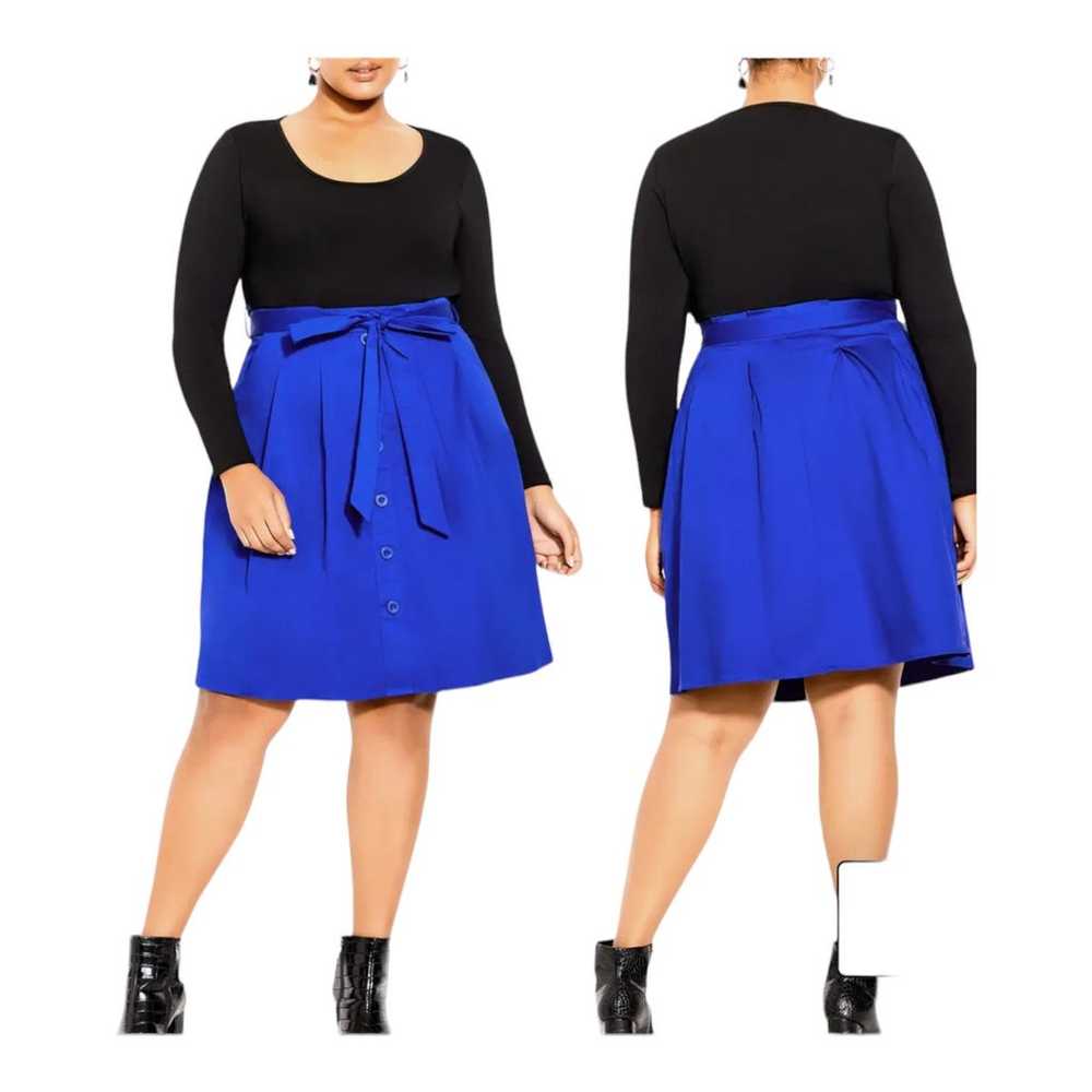 City Chic Womens size M 18 dress blue black Uptow… - image 5