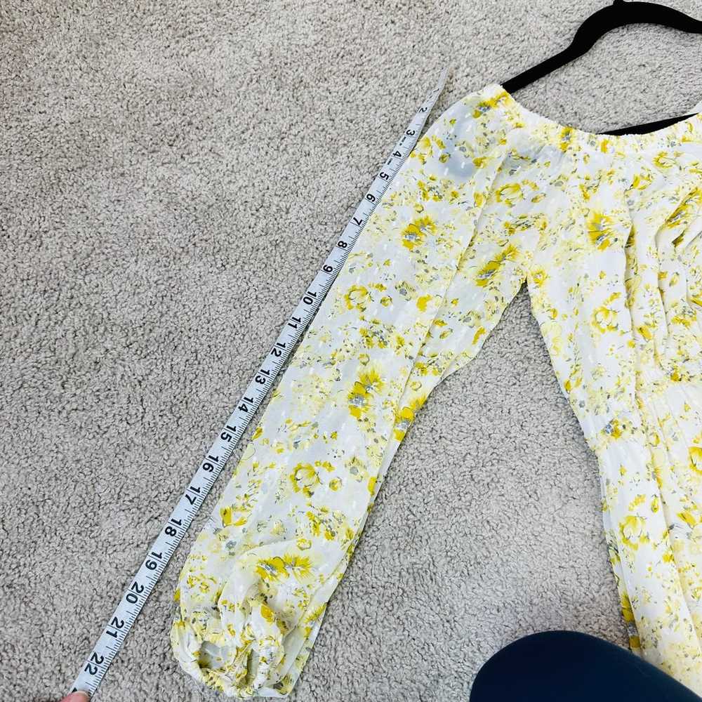 Lulus Love That Blooms Yellow Floral Print Off-th… - image 10