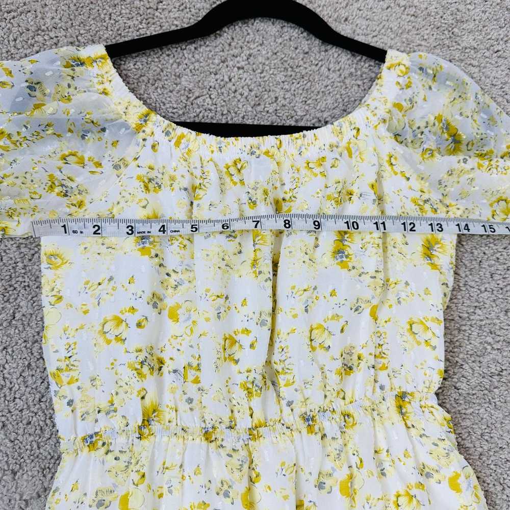 Lulus Love That Blooms Yellow Floral Print Off-th… - image 6