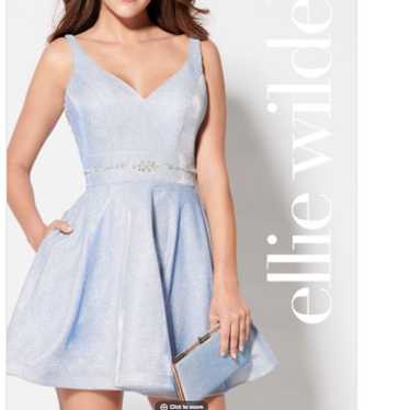 Ellie Wilde Sleeveless Glitter A Line Mini Cinder… - image 1