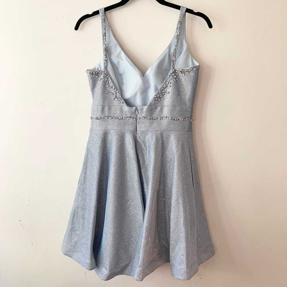 Ellie Wilde Sleeveless Glitter A Line Mini Cinder… - image 5