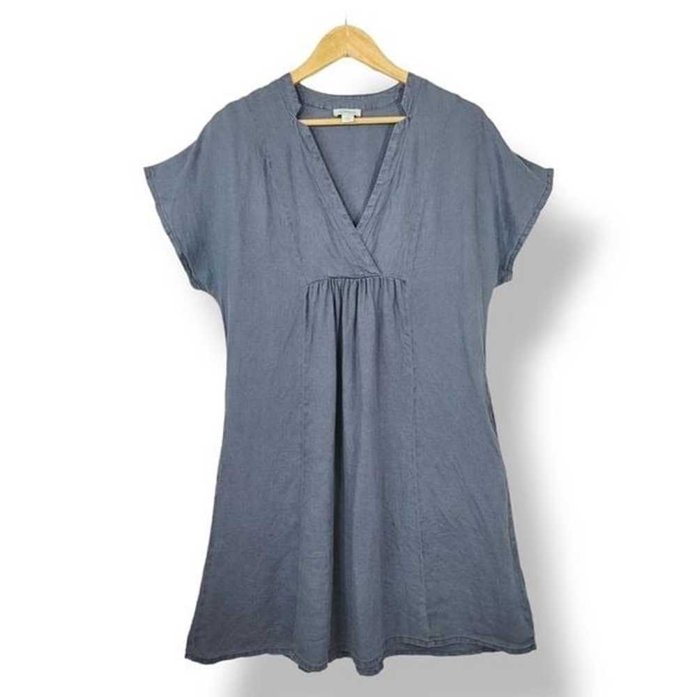 Sundance Dawn To Dusk 100% Linen Dress in Gray Bl… - image 8