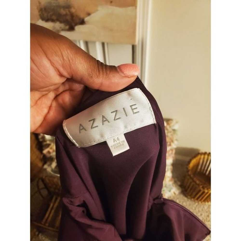 Azazie Ruffle Sleeve Chiffon Floor Length Dress S… - image 10