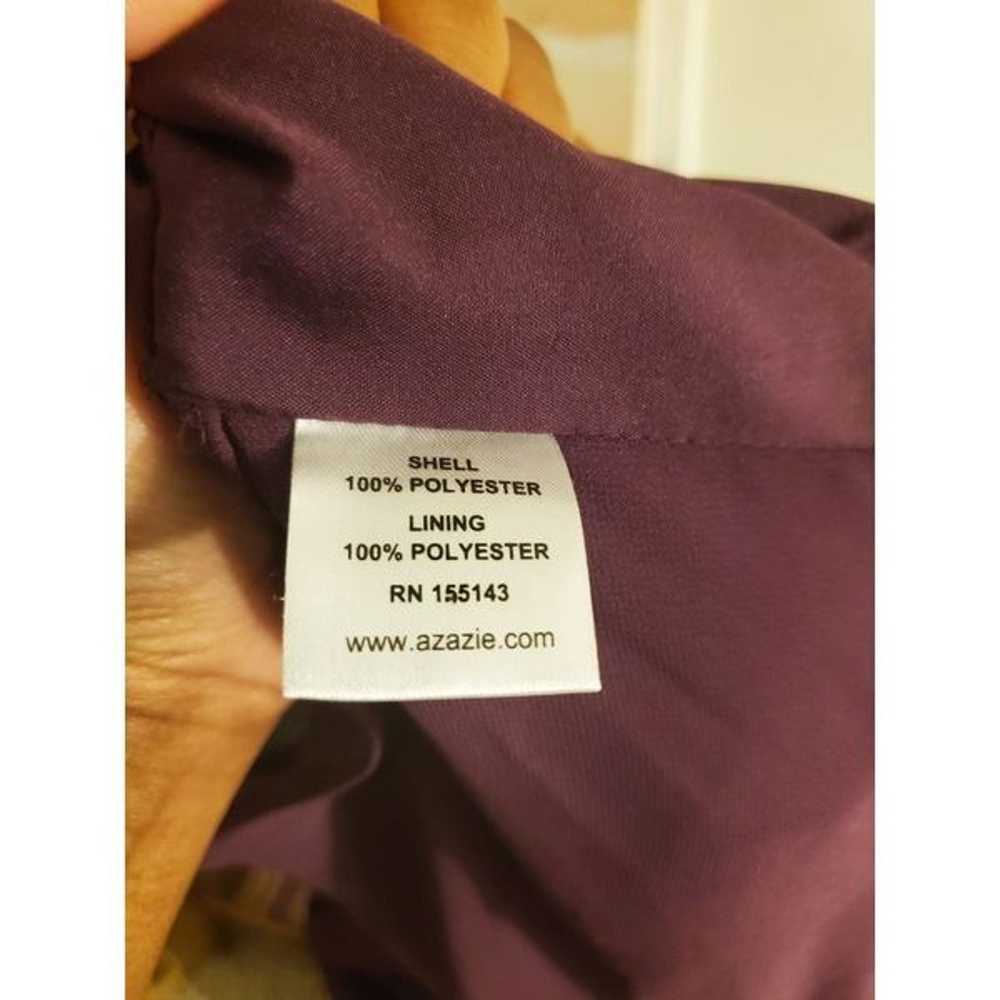 Azazie Ruffle Sleeve Chiffon Floor Length Dress S… - image 9