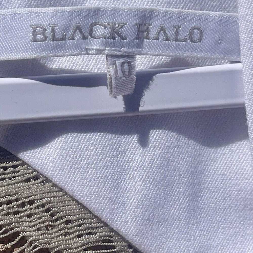 Black Halo Jagger White Midi Dress Lace Detailed … - image 6
