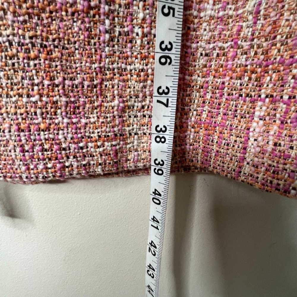 Talbots Cotton Tweed Sheath Dress Sz 12 Pink Slee… - image 10