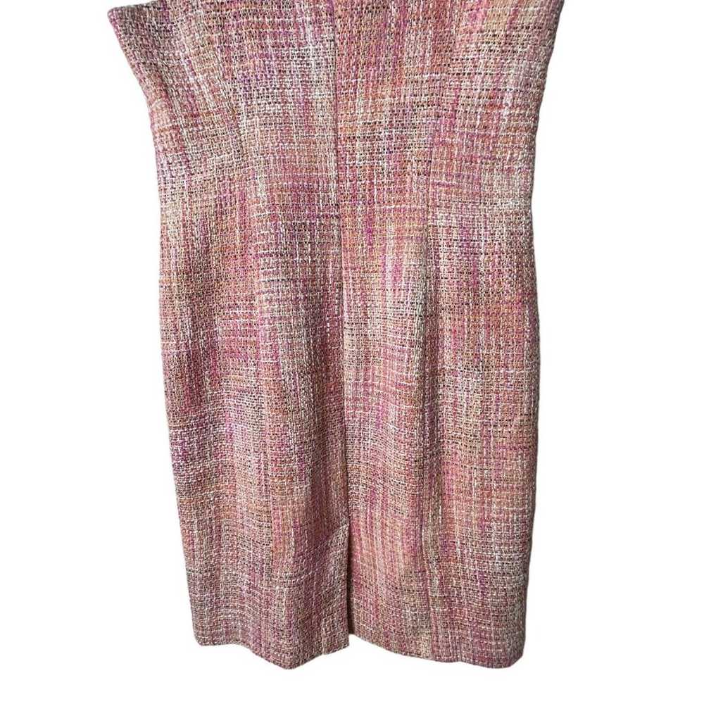 Talbots Cotton Tweed Sheath Dress Sz 12 Pink Slee… - image 6