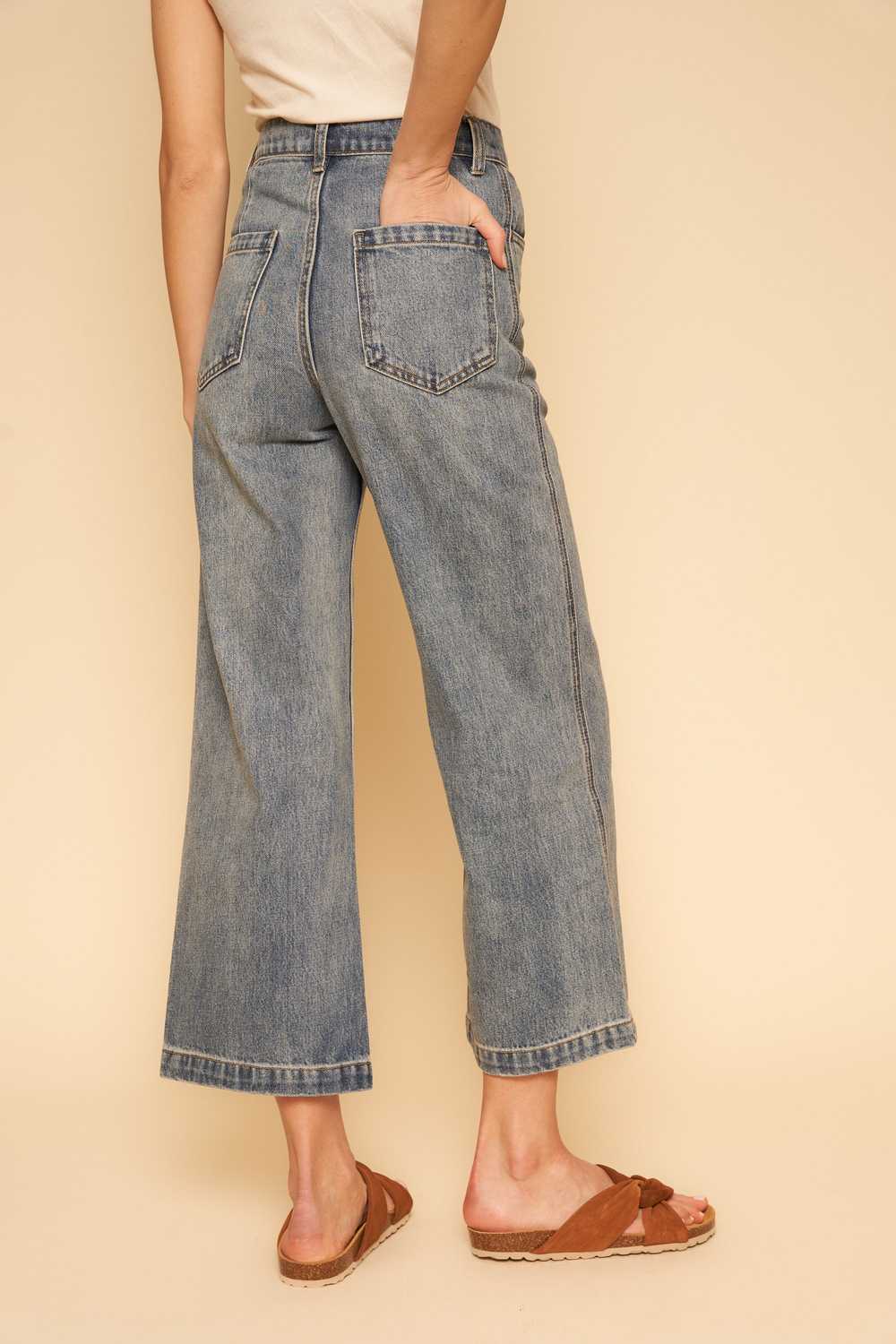 Whimsy and Row Flora Pant in Light Denim Wide Leg - image 3