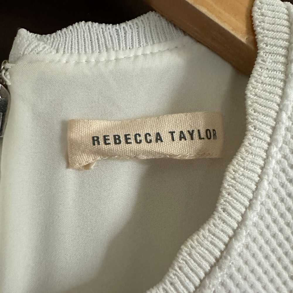 REBECCA TAYLOR | White Textured Fit & Flare dress… - image 4