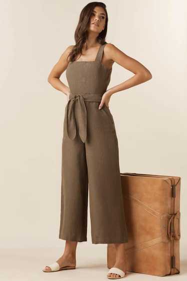 VETTA The Linen Two Piece Apron Jumpsuit