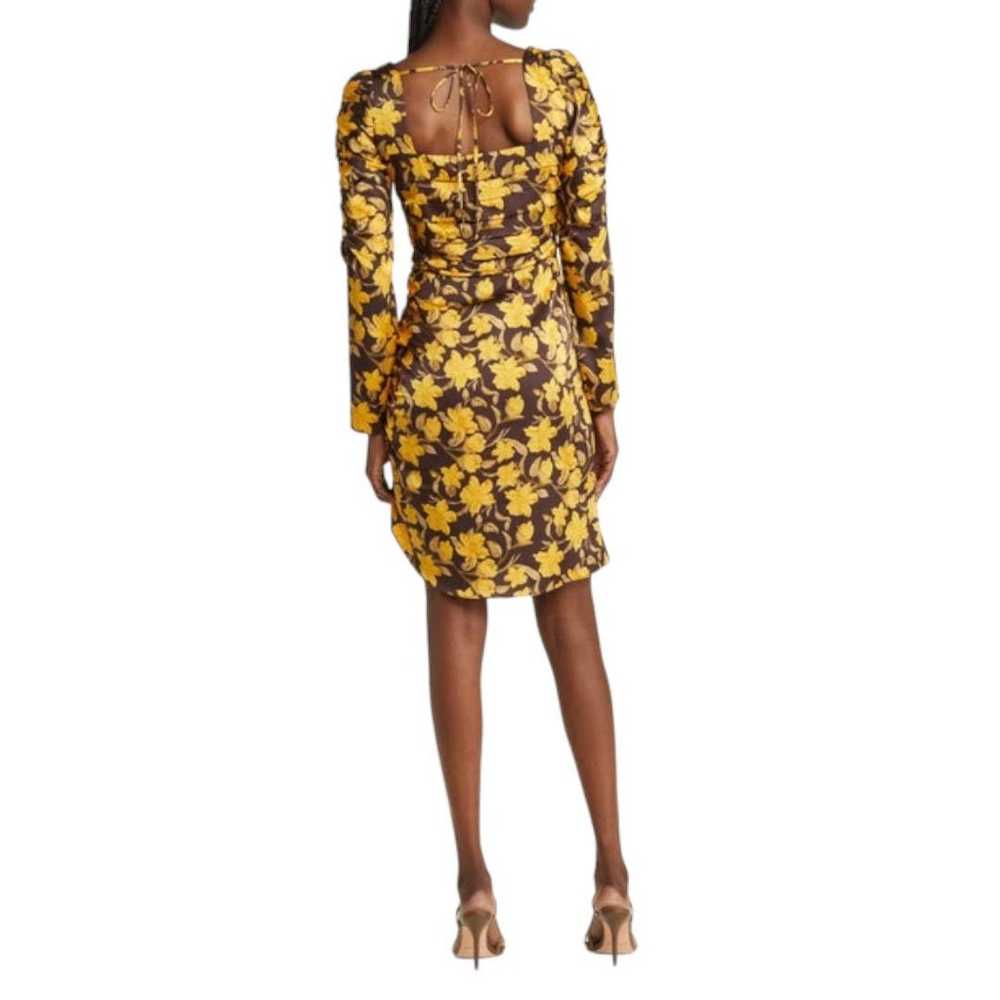 FLORET STUDIOS Brown Yellow Floral Shirred Long S… - image 2