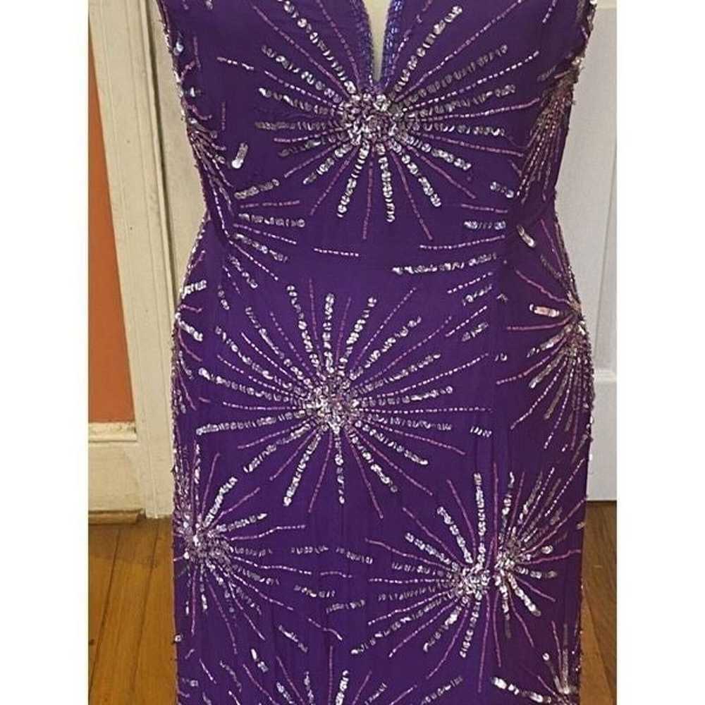 Panoly Atlanta Silk purple silver sequinFormal Sp… - image 11
