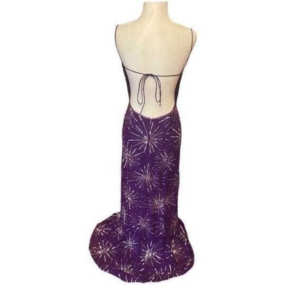 Panoly Atlanta Silk purple silver sequinFormal Sp… - image 12
