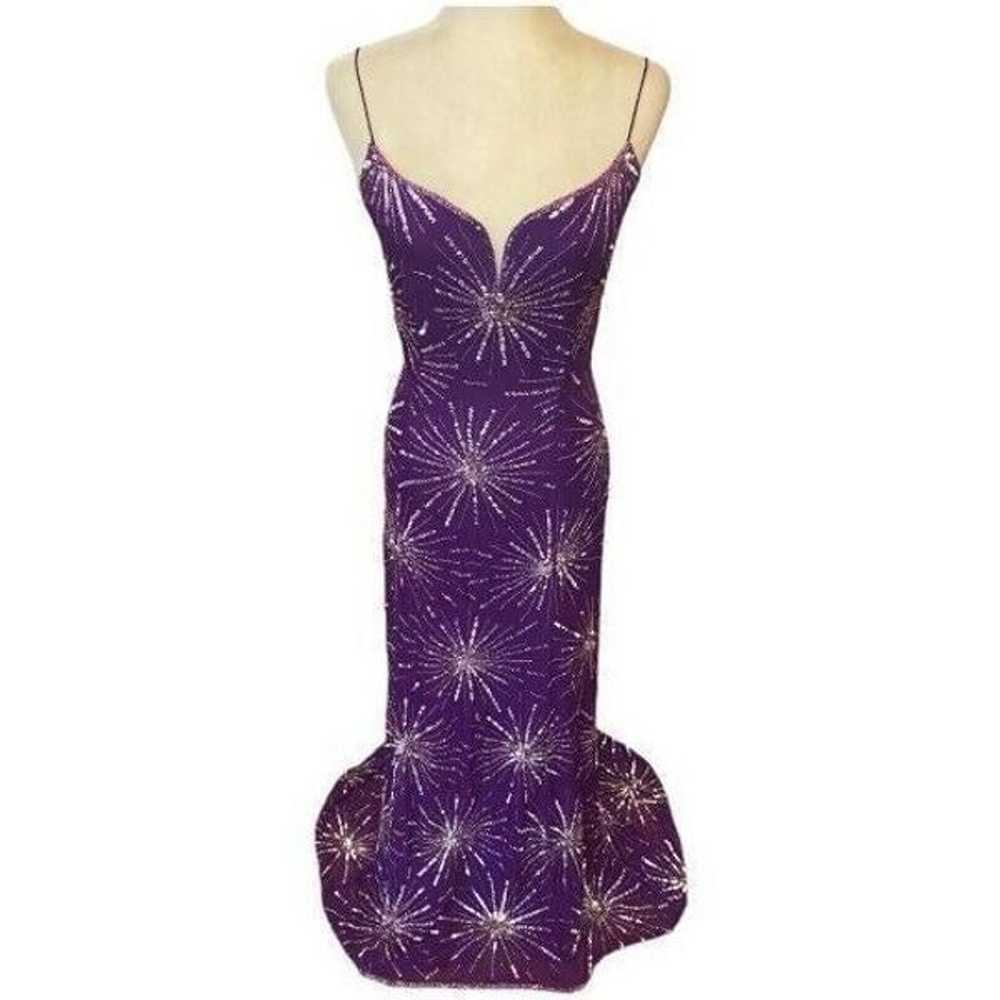 Panoly Atlanta Silk purple silver sequinFormal Sp… - image 2