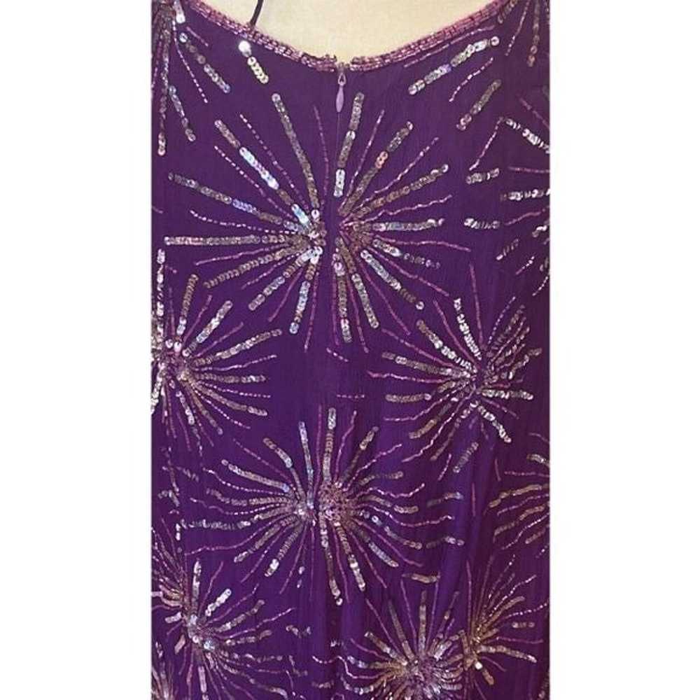 Panoly Atlanta Silk purple silver sequinFormal Sp… - image 6