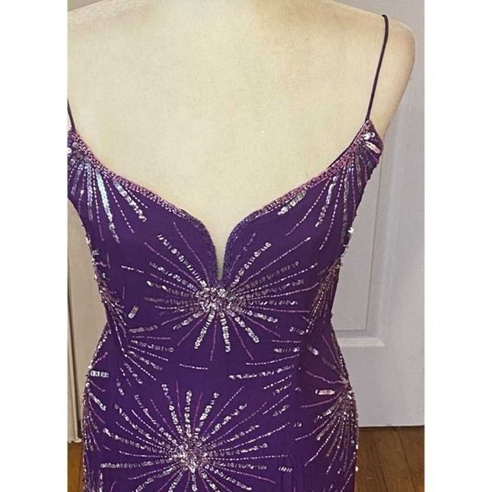 Panoly Atlanta Silk purple silver sequinFormal Sp… - image 8