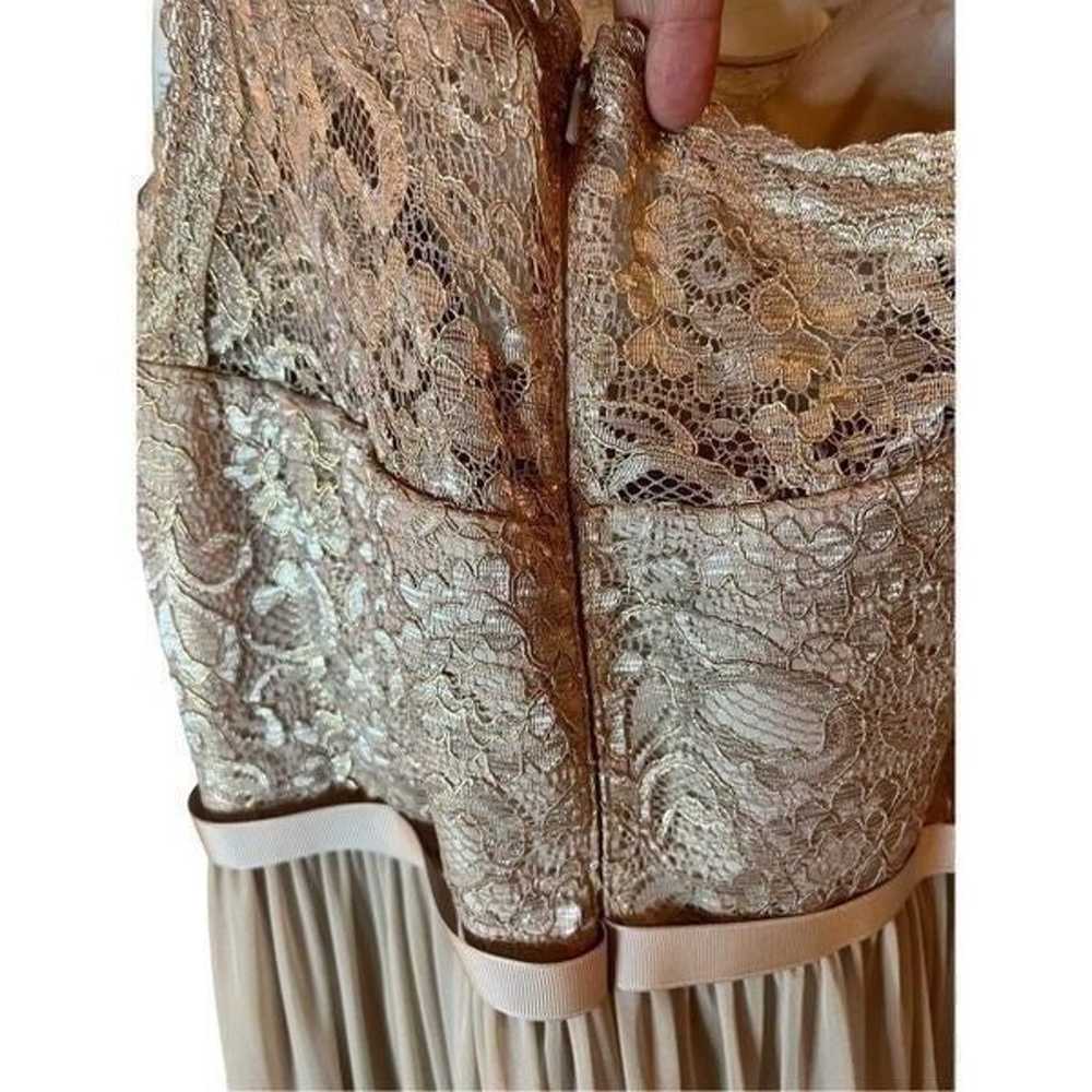 David’s Bridal Biscotti One Shoulder Lace Dress S… - image 7