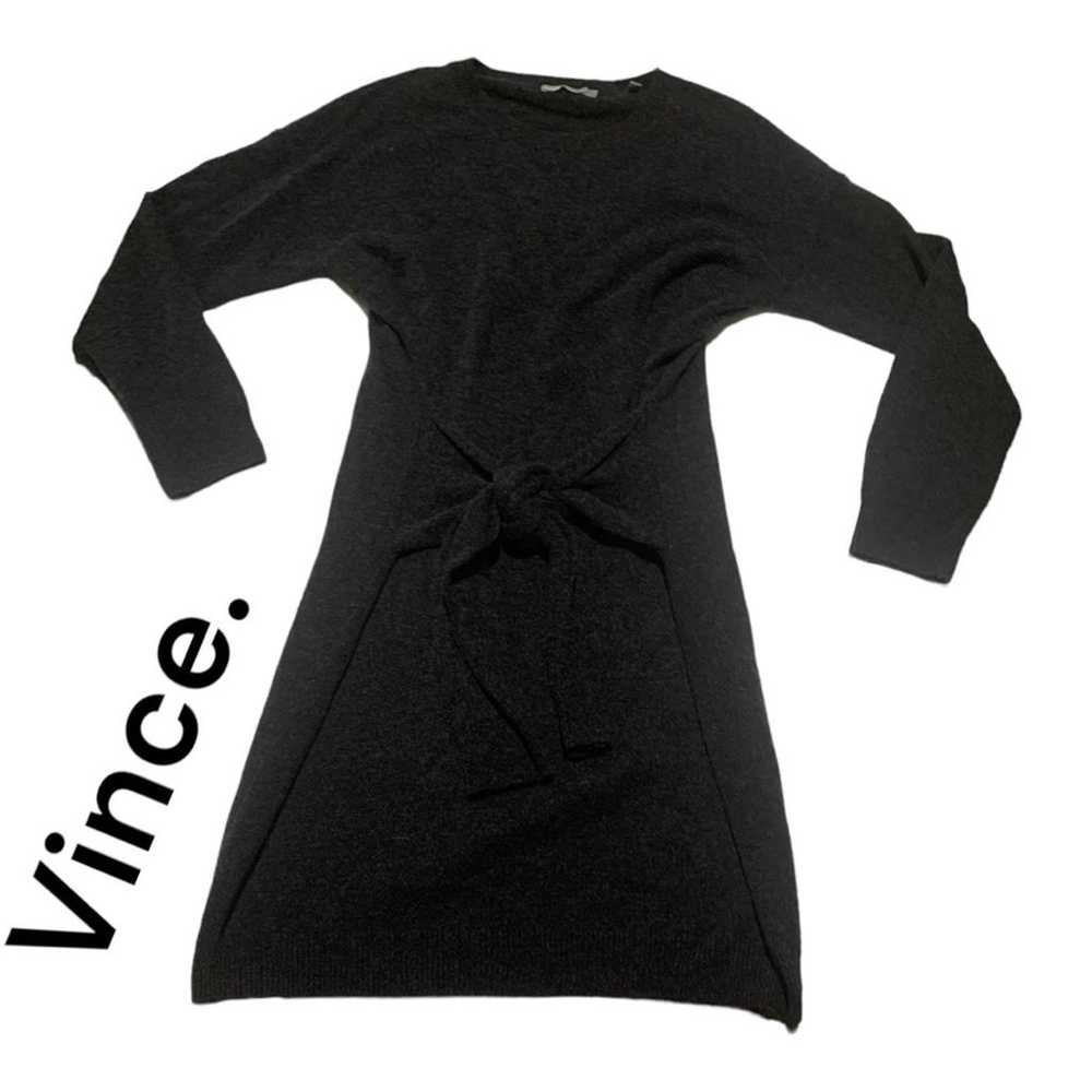 Vince womens large wool cashmere dress sweater ti… - image 2