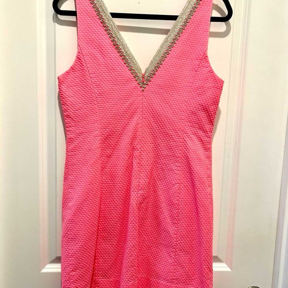 Lilly Pulitzer Pink Gold Dress Size 8 - image 4