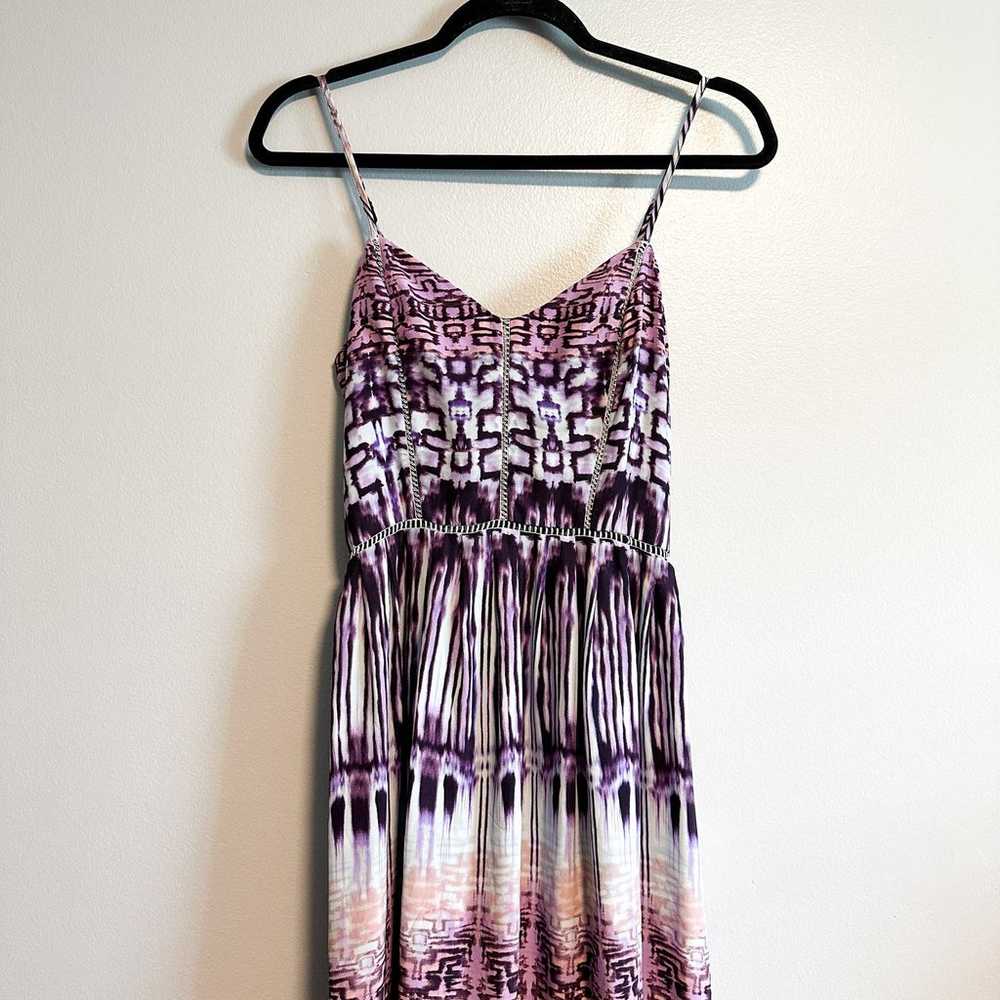 Parker Verona Silk Joplin Purple Abstract Print S… - image 6