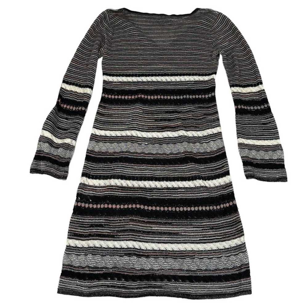 Missoni Shift Dress Women's 8 Gray Black Striped … - image 2