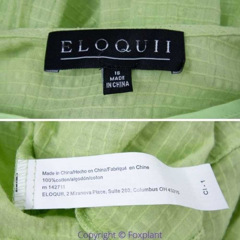 NEW Eloquii Lime Green Textured Cotton Easy Day D… - image 11