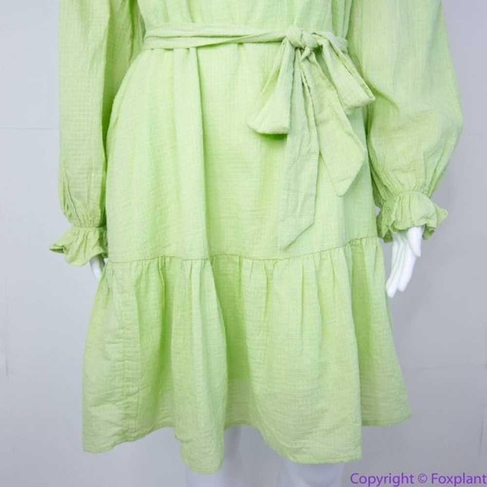 NEW Eloquii Lime Green Textured Cotton Easy Day D… - image 4