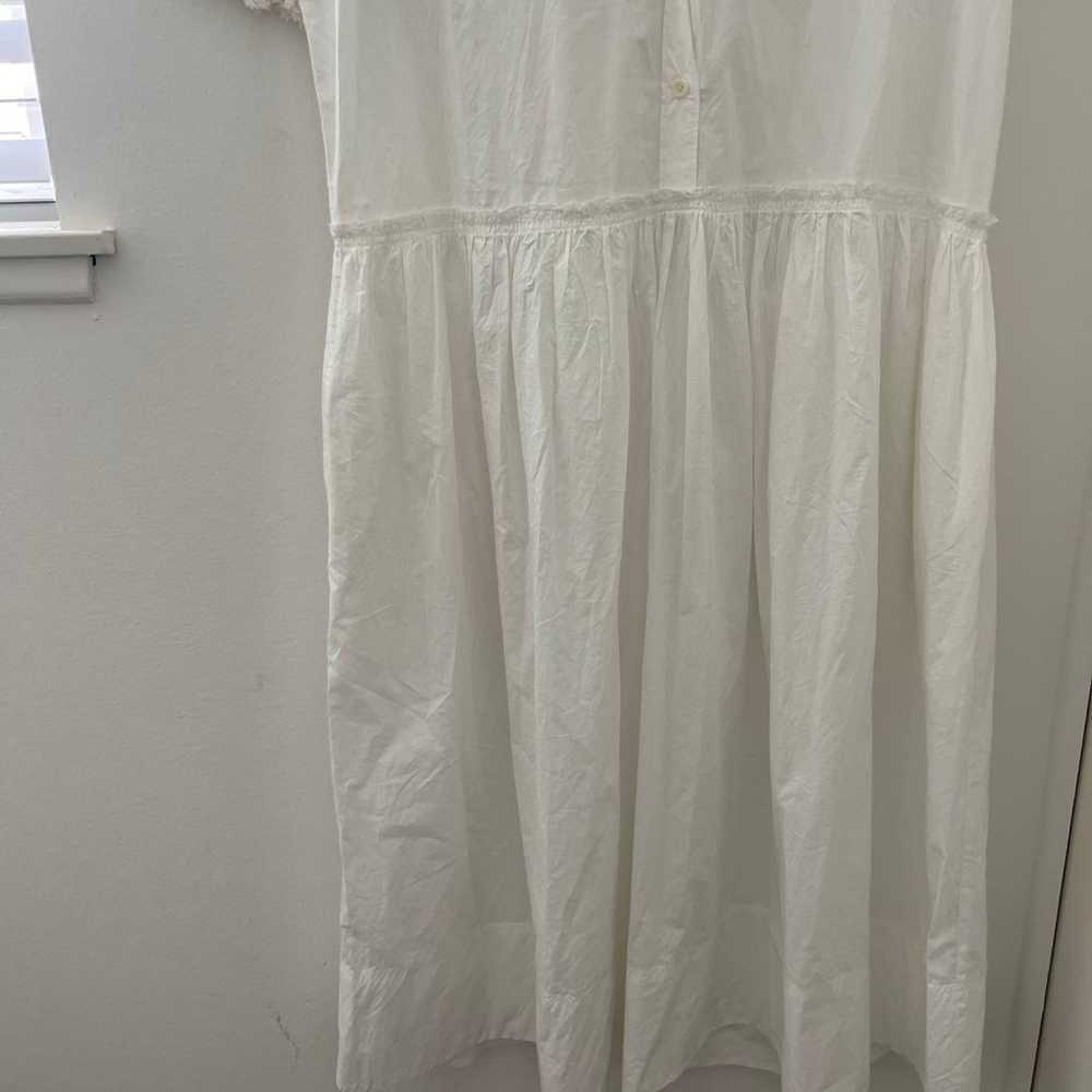 Apiece Apart Organic Cotton White Shirt Dress Max… - image 3
