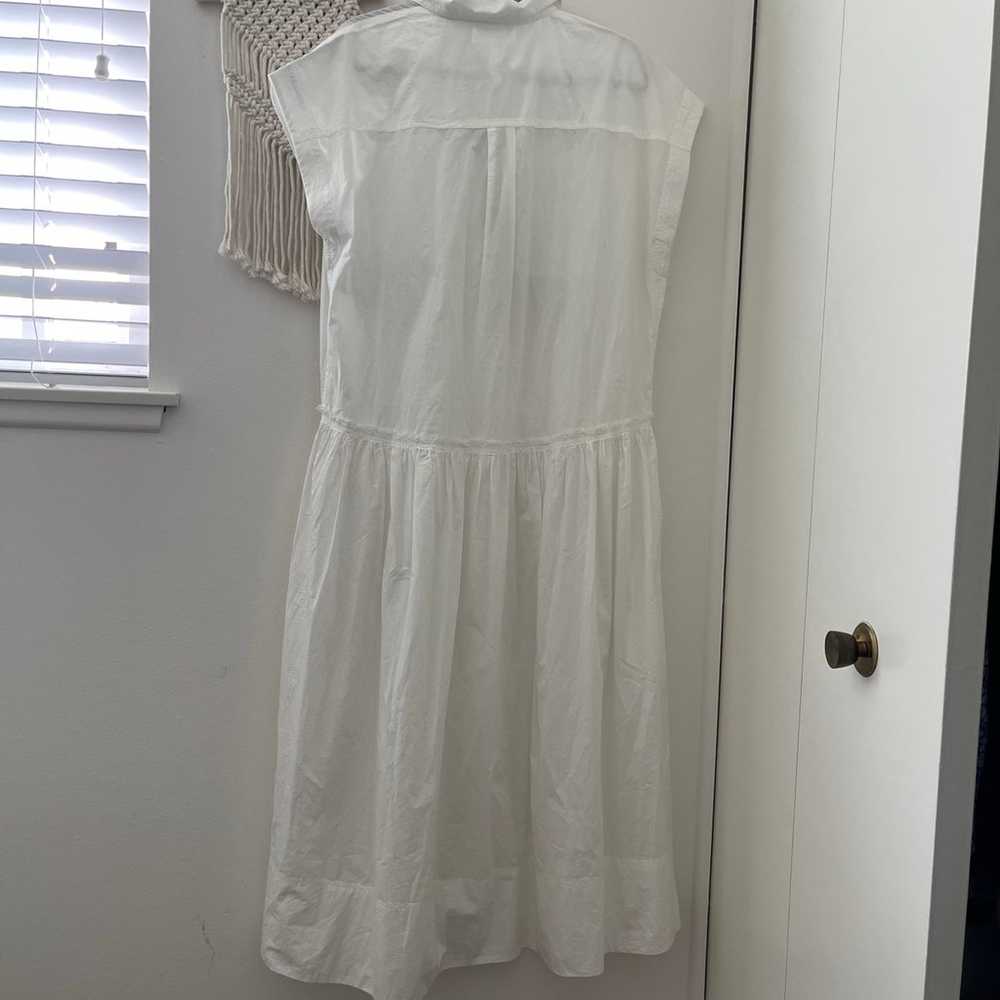 Apiece Apart Organic Cotton White Shirt Dress Max… - image 4
