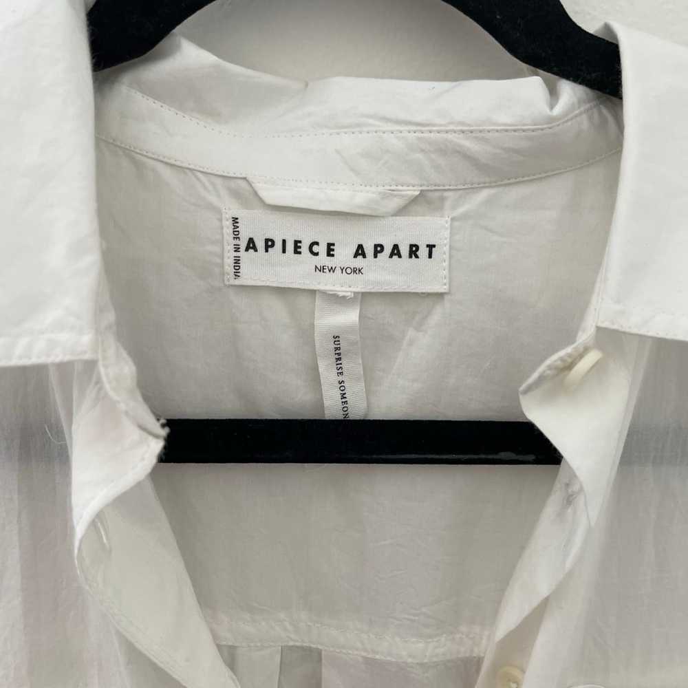 Apiece Apart Organic Cotton White Shirt Dress Max… - image 5