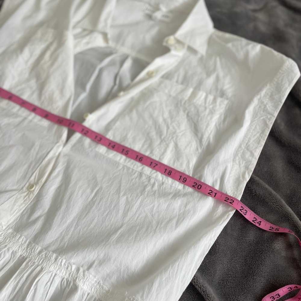 Apiece Apart Organic Cotton White Shirt Dress Max… - image 7