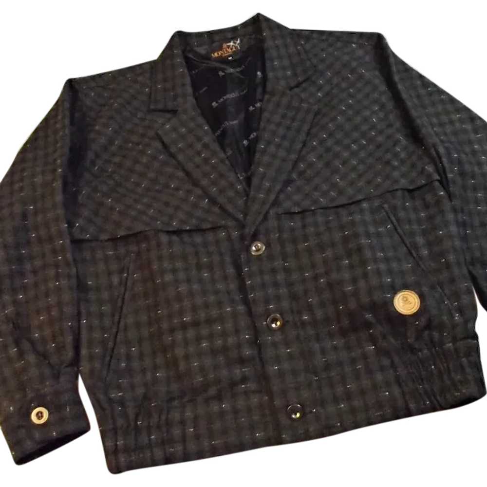 ROCKABILLY Vintage Montagut Paris Mens Tweed Jack… - image 1