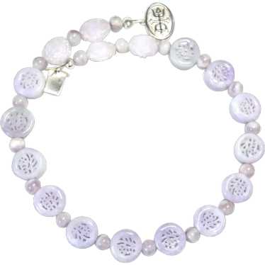 Rare Chinese Lavender Jade Happiness and Longevit… - image 1