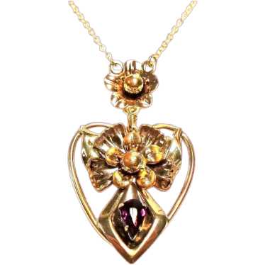 Vintage Barclay Gold Filled Heart Pendant Necklace