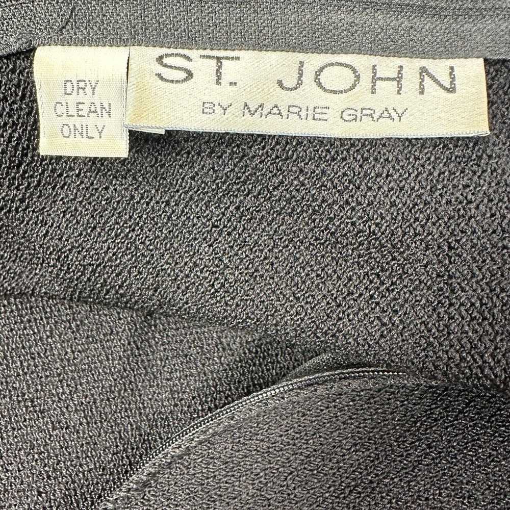 St. John Shift Dress Women's 4 Black Knitted Mock… - image 6