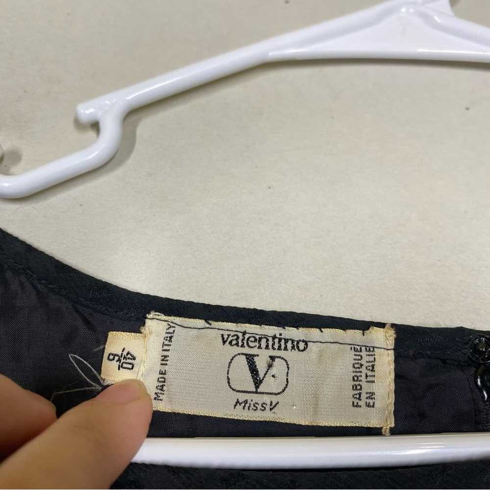 VTG Valentino 100% Silk Polka Dot Dress Size 40 o… - image 9