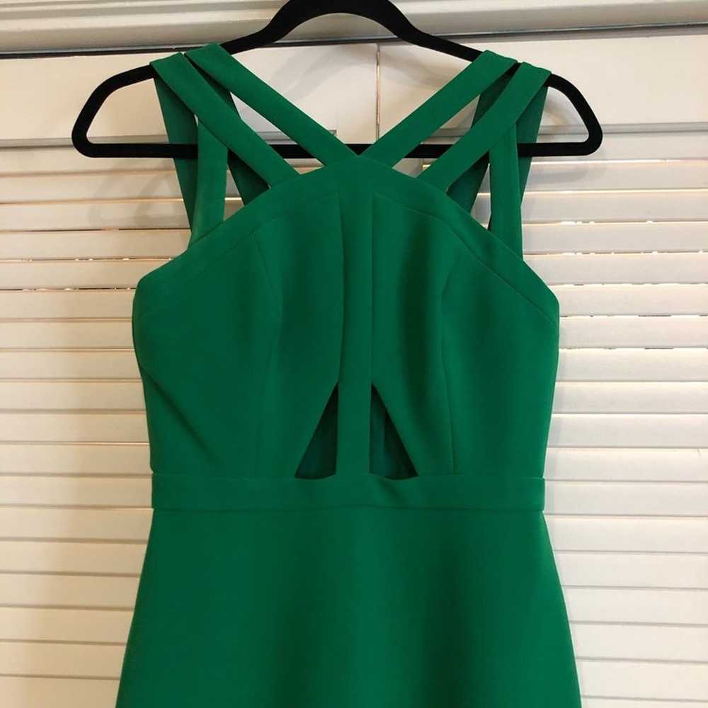 BCBGMaxAzria Green Deana Cutout Maxi Dress Gown S… - image 6