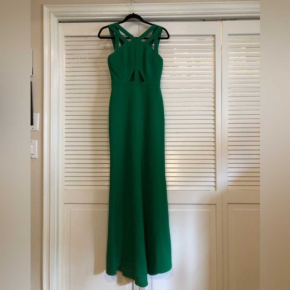 BCBGMaxAzria Green Deana Cutout Maxi Dress Gown S… - image 8