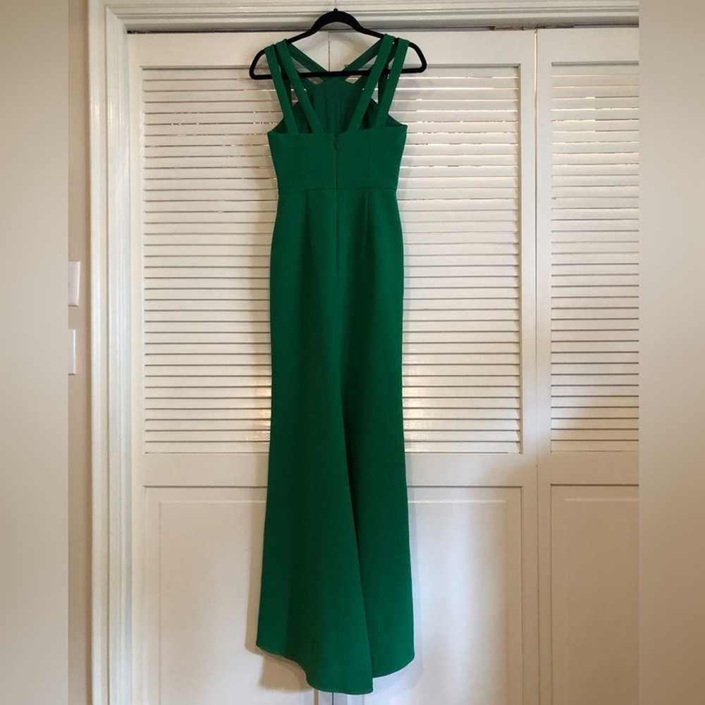 BCBGMaxAzria Green Deana Cutout Maxi Dress Gown S… - image 9