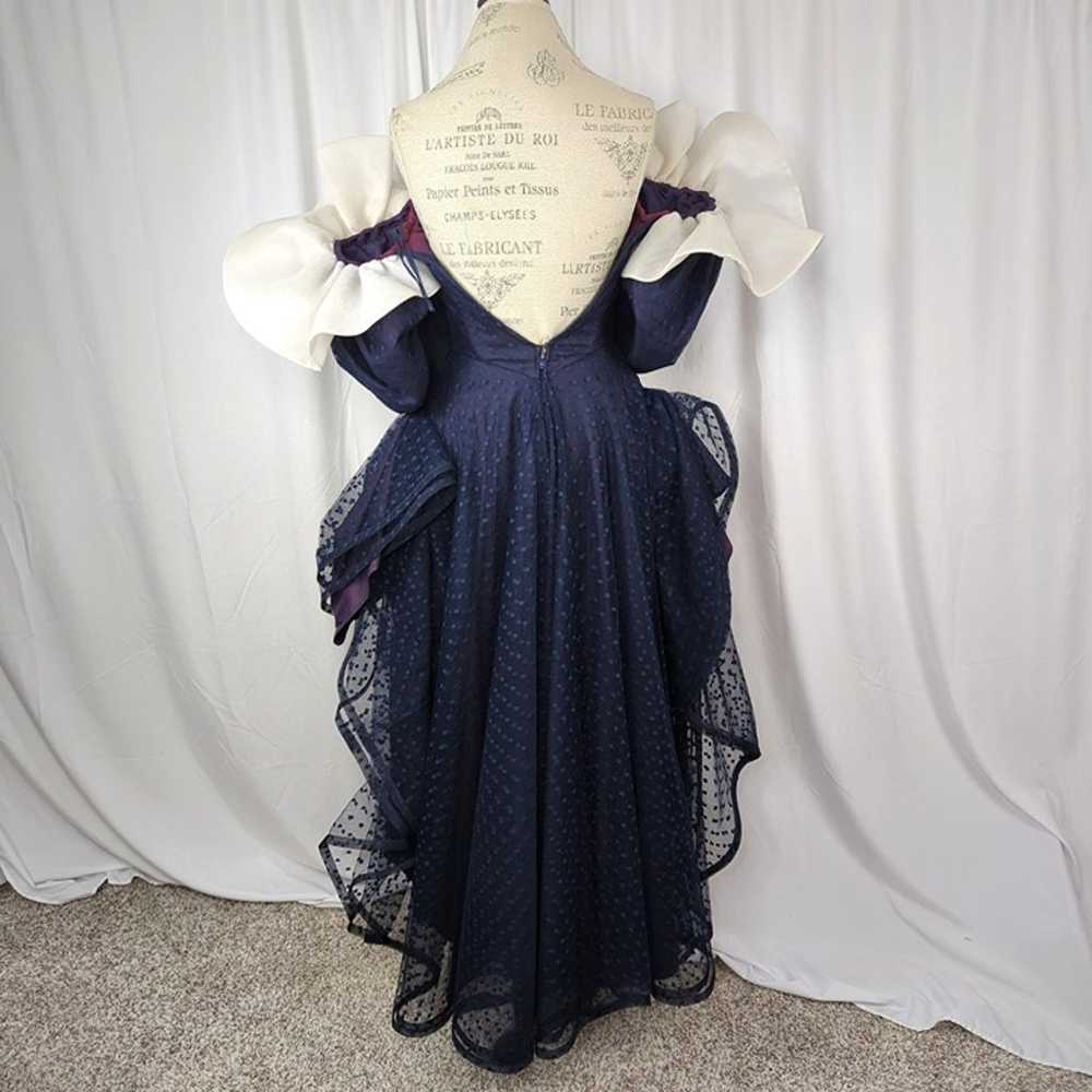 Vintage Womens Blue Dress Small Tulle Formal Avan… - image 10