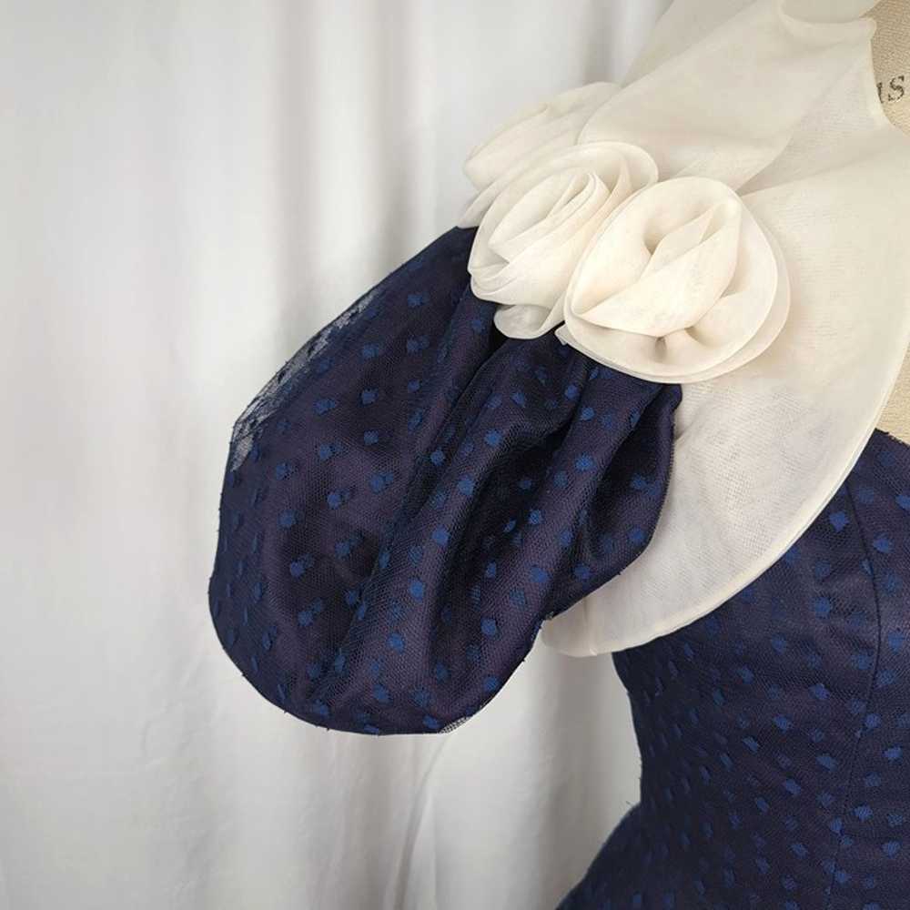 Vintage Womens Blue Dress Small Tulle Formal Avan… - image 4