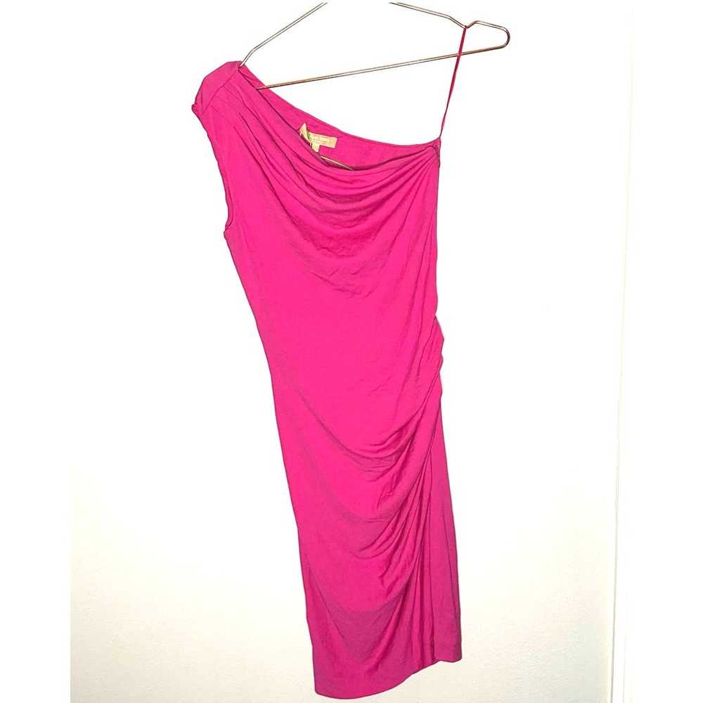 Michael Kors Hot Pink Barbiecore Ruched One Shoul… - image 4