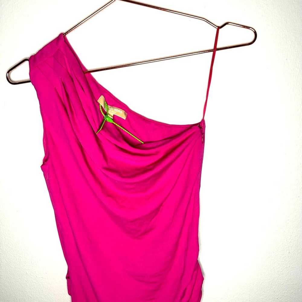 Michael Kors Hot Pink Barbiecore Ruched One Shoul… - image 7