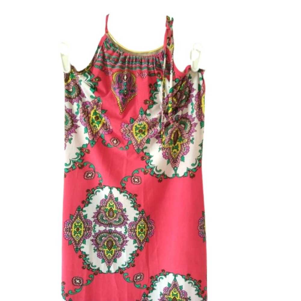 Winwin apparel maxi floral red dress sleeveless M - image 3